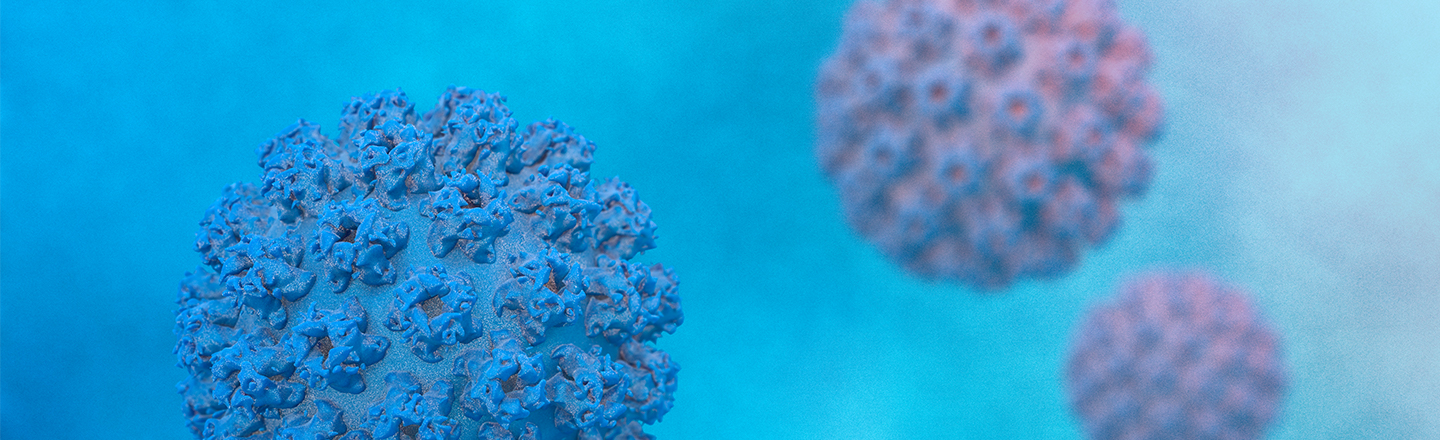 Microscopic image of viruses
