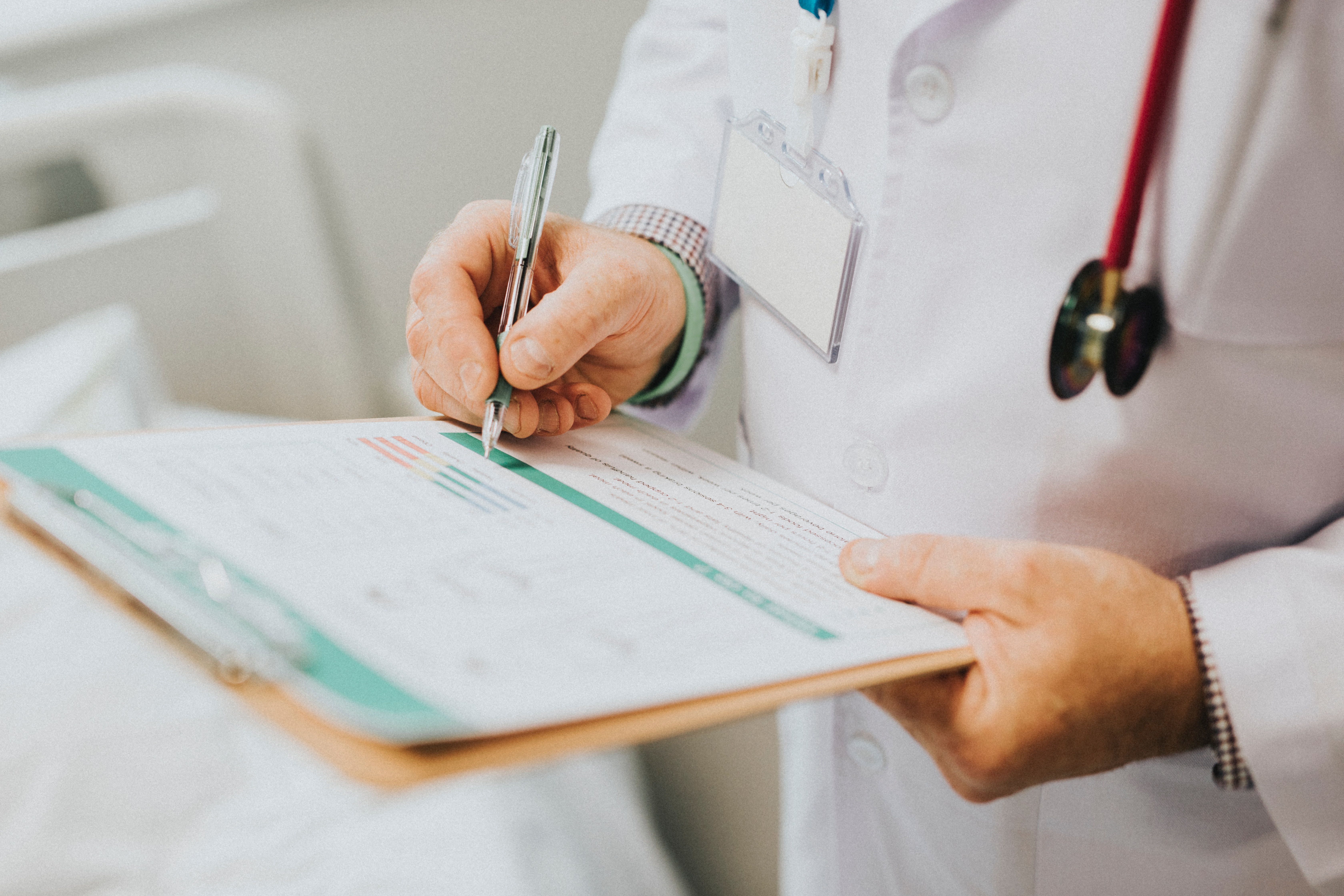Doctor writing