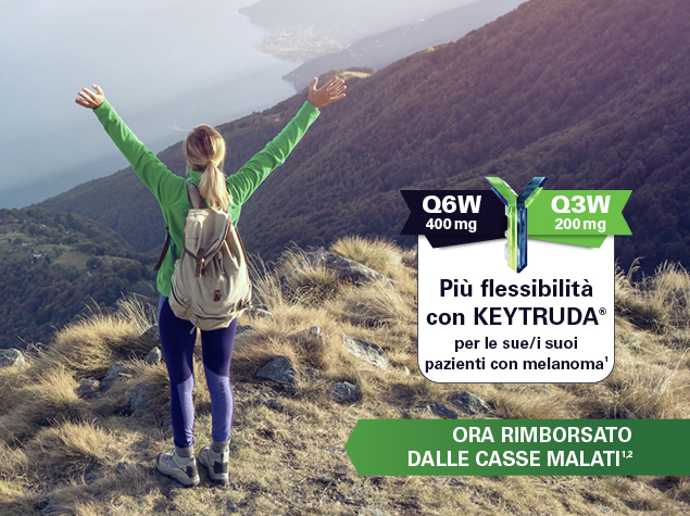 Entrambe le opzioni di dosaggio di KEYTRUDA® per il melanoma da adesso sono rimborsate dalle casse malati