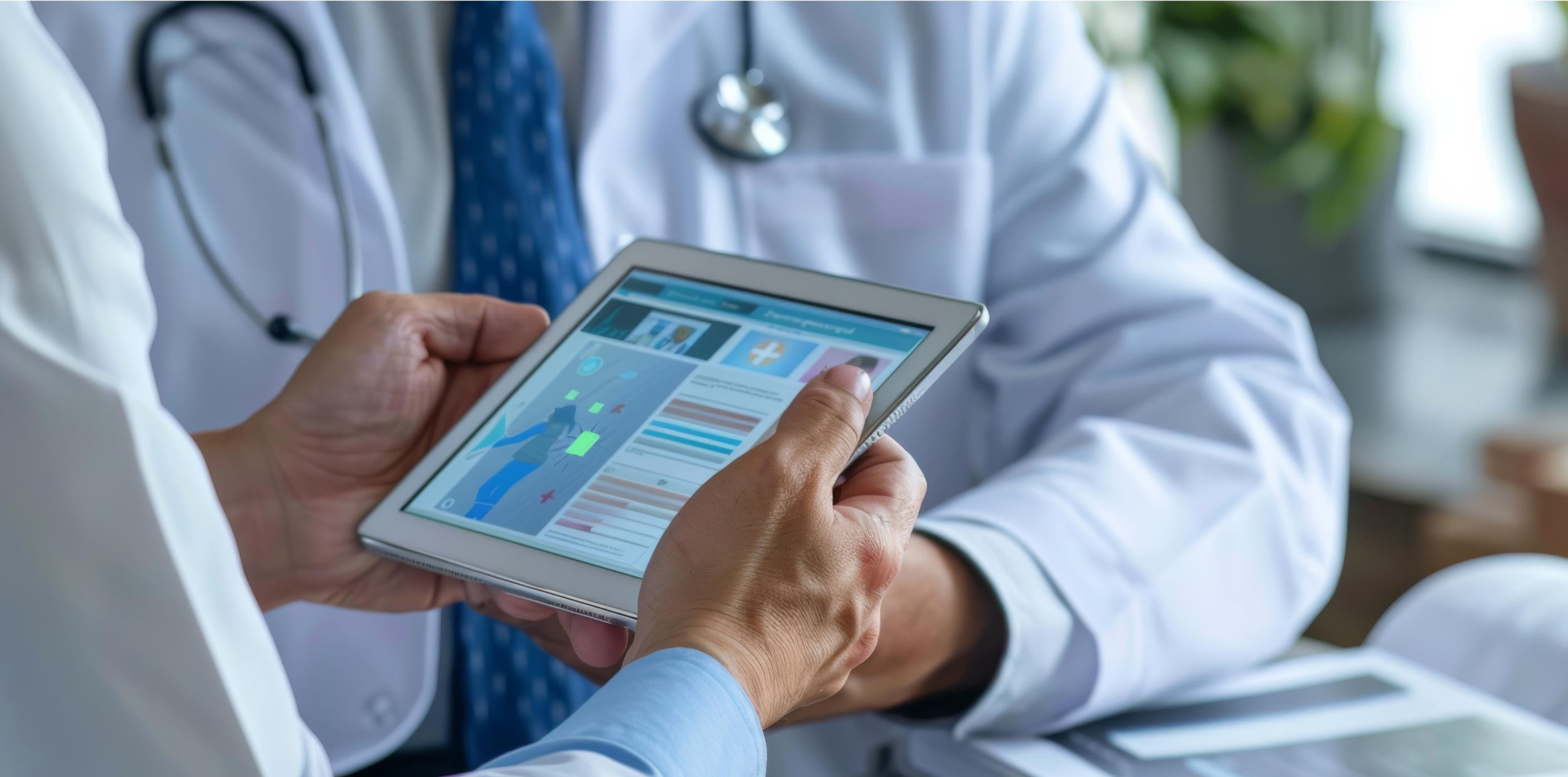 doctor with tablet